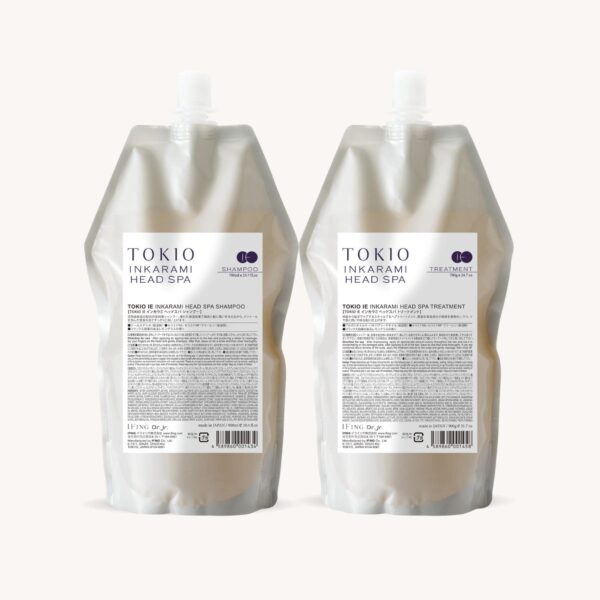 Duo Tokio Inkarami Head Spa , coffret anti-casse, routine essentielle réparation, duo Tokio Inkarami, coffret duo réparation cheveux