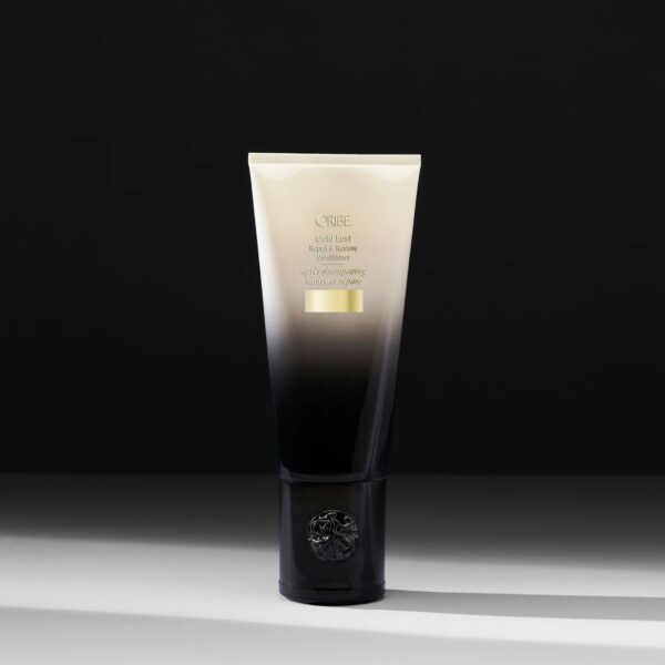 après-shampoing réparateur Gold Lust Oribe , après-shampoing sans sulfate, soin réparateur cheveux abîmés, après-shampoing luxe Oribe, cheveux cassants, après-shampoing hydratant Oribe