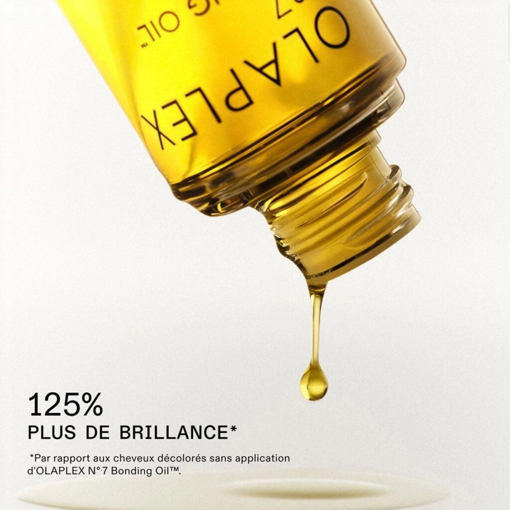 Huile K18 ou Huile Olaplex 7 : laquelle mérite vraiment sa place dans ta routine ? 3 Huile Olaplex 7, huile olaplex brillance, huile anti-frizz olaplex, thermo-protection olaplex 7, huile réparatrice cheveux, finition brillance olaplex