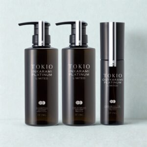 Trio Tokio Inkarami Platinum Limited , trio réparation cheveux, kit reconstruction, routine 3 étapes, anti-casse & brillance