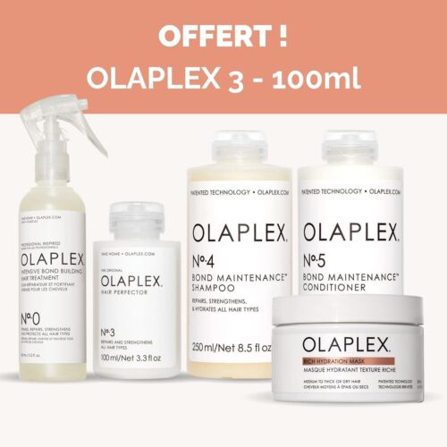 Routine Réparation Complète Olaplex , coffret Olaplex cheveux secs, kit Olaplex hydratation réparation, pack Olaplex 3 4 5 masque, routine anti-casse intensive, programme Olaplex maison, soin réparateur Olaplex, rituel Olaplex cheveux abîmés