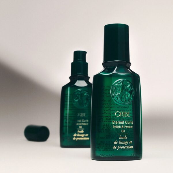 Huile Brillance et Protection Boucles Eternal Curls Oribe, huile cheveux bouclés Oribe, Eternal Curls Polish & Protect Oil, soin brillance boucles, huile Oribe sans silicone