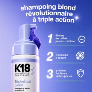 K18 Triplebright Triple Eclat - Shampoing violet anti-oxydation 06 K18 Triplebright Triple Eclat - Shampoing violet anti-oxydation