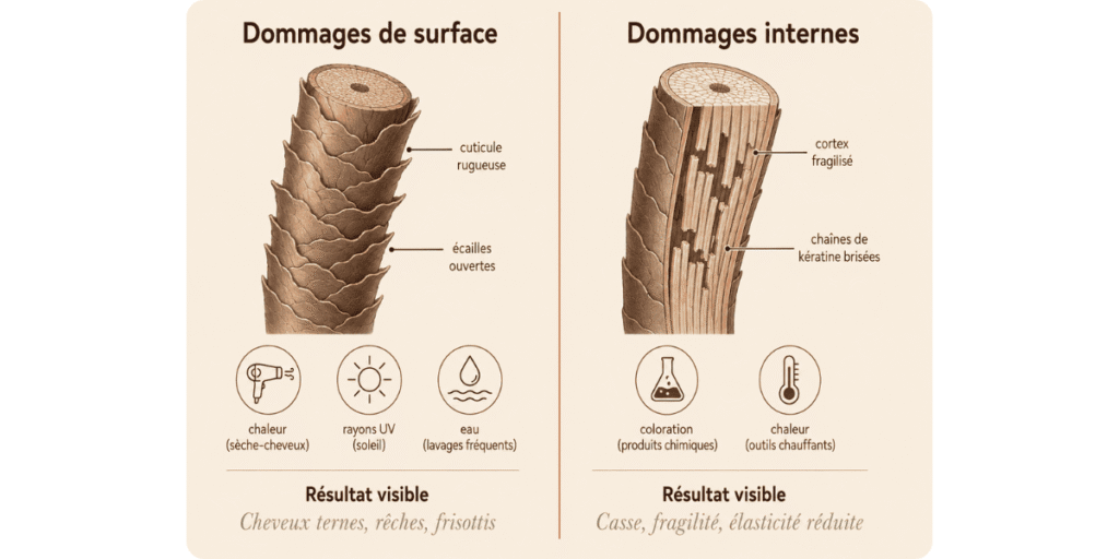 dommages cheveux